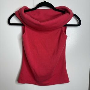 J Mclaughlin Off Shoulder Top Cotton and Silk Pink Raspberry small